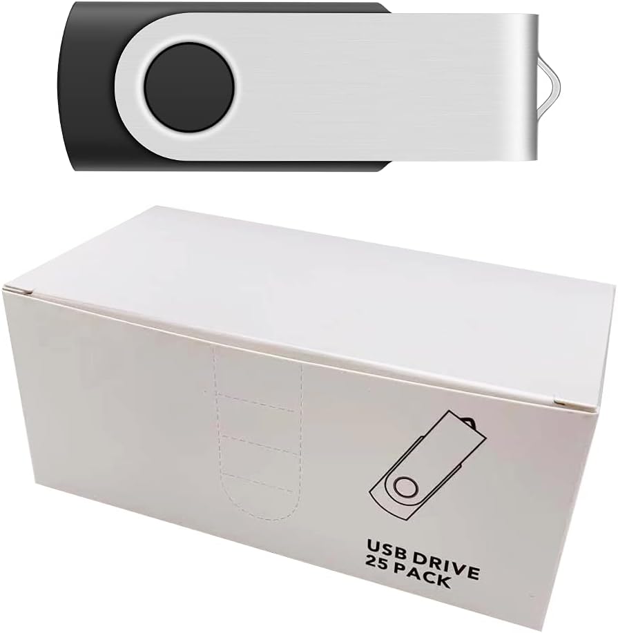 512MB USB 2.0 Flash Drives 100 Pack Black E5341