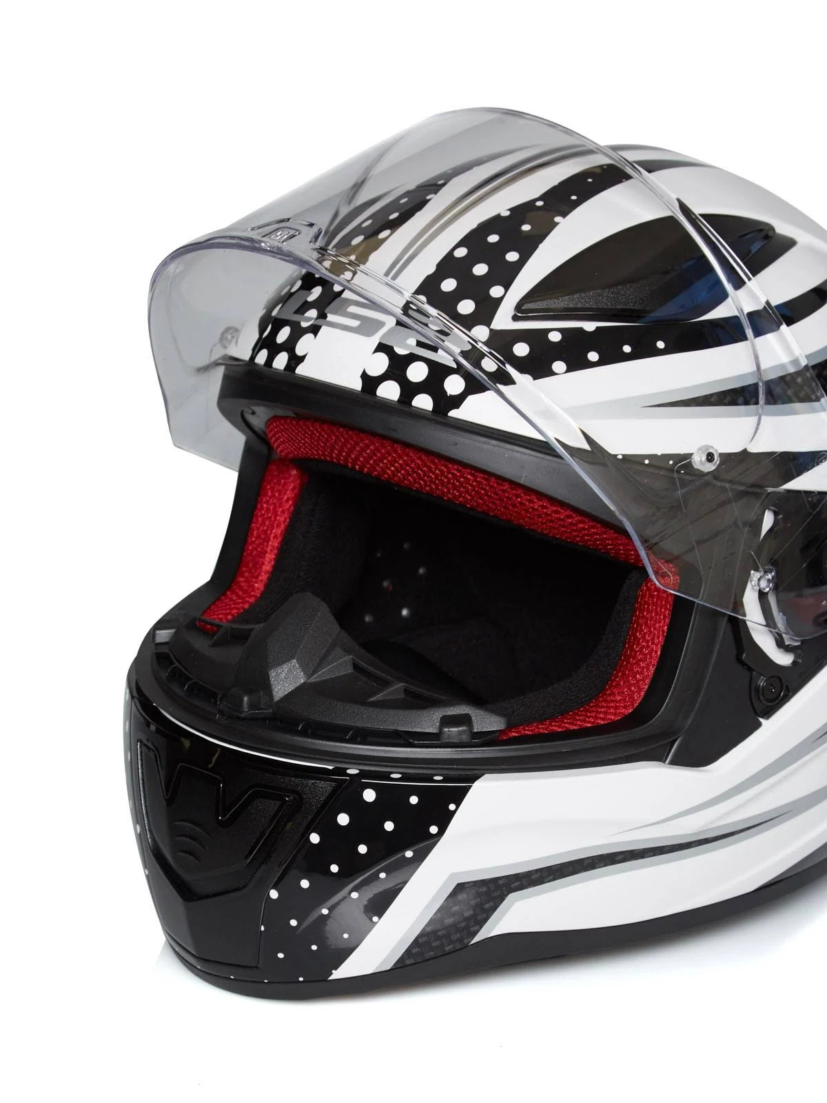Black White Helmet K2043