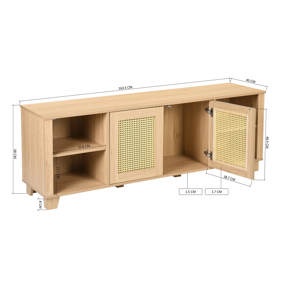 Rattan TV Stand X385345