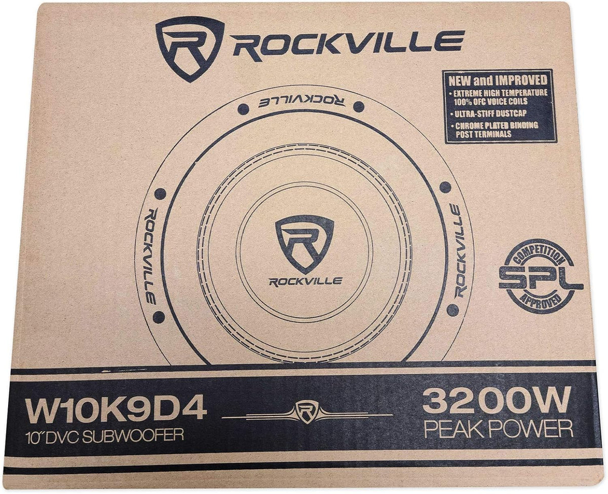 10 6400 Watt Car Subwoofers + Vented Sub Box Enclosure O6279