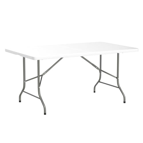 White Plastic 6ft Folding Table N365