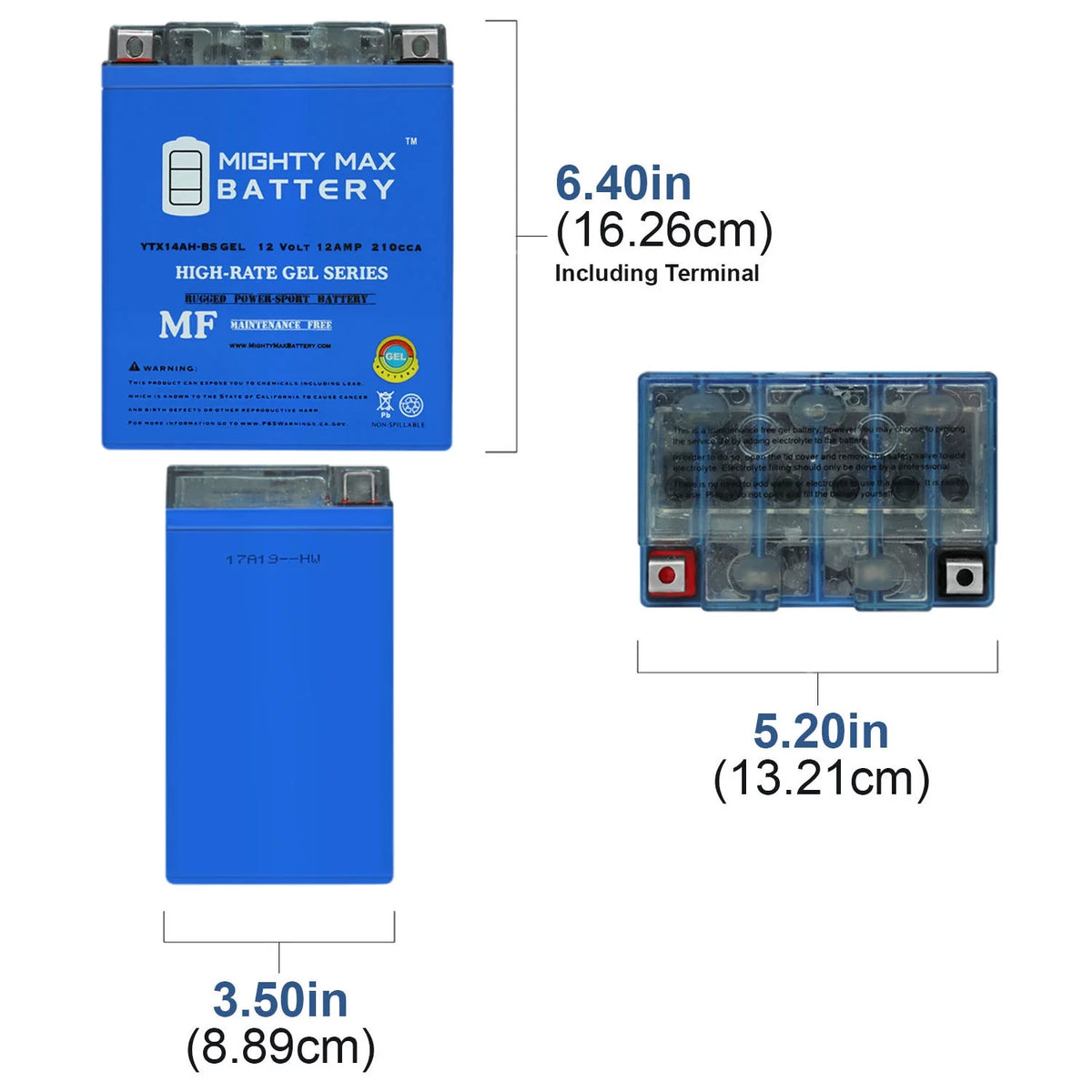 12 Volt 12 AH GEL Rechargeable Maintenance Free SLA AGM Motorcycle Battery R72133
