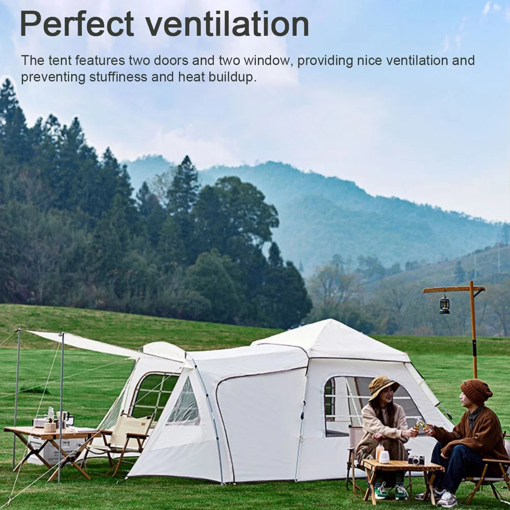Beige Travel Camping Tent, Oxford Cloth Q707167