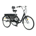26 Inch 7-Speed 3-Wheel Bike (Black) Q522