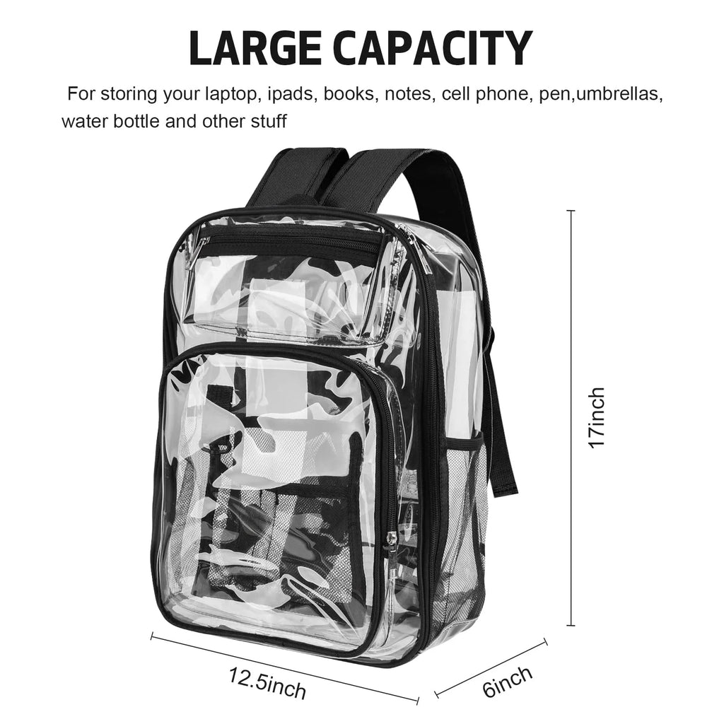 Clear PVC Transparent Backpack with Reinforced Strap Z303232
