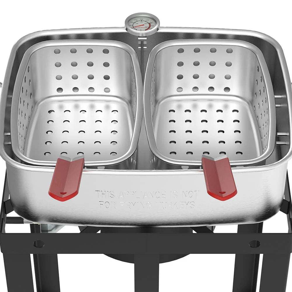18 Qt. Aluminum Fish Fryer with Double Basket S7445