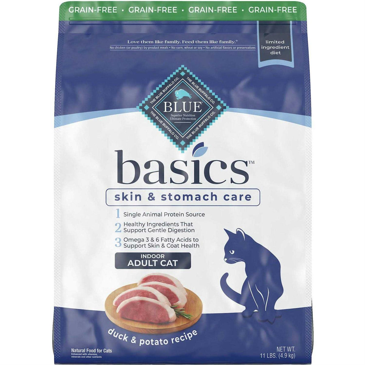 Grain Free Indoor Adult Dry Cat Food Duck & Potato X690
