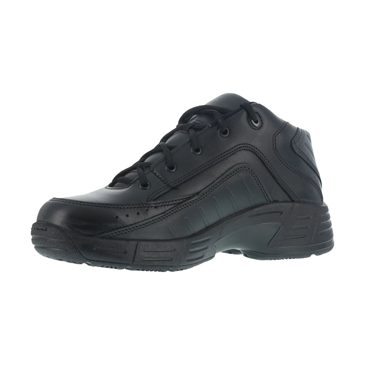 Black Leather Work Shoes Y6226