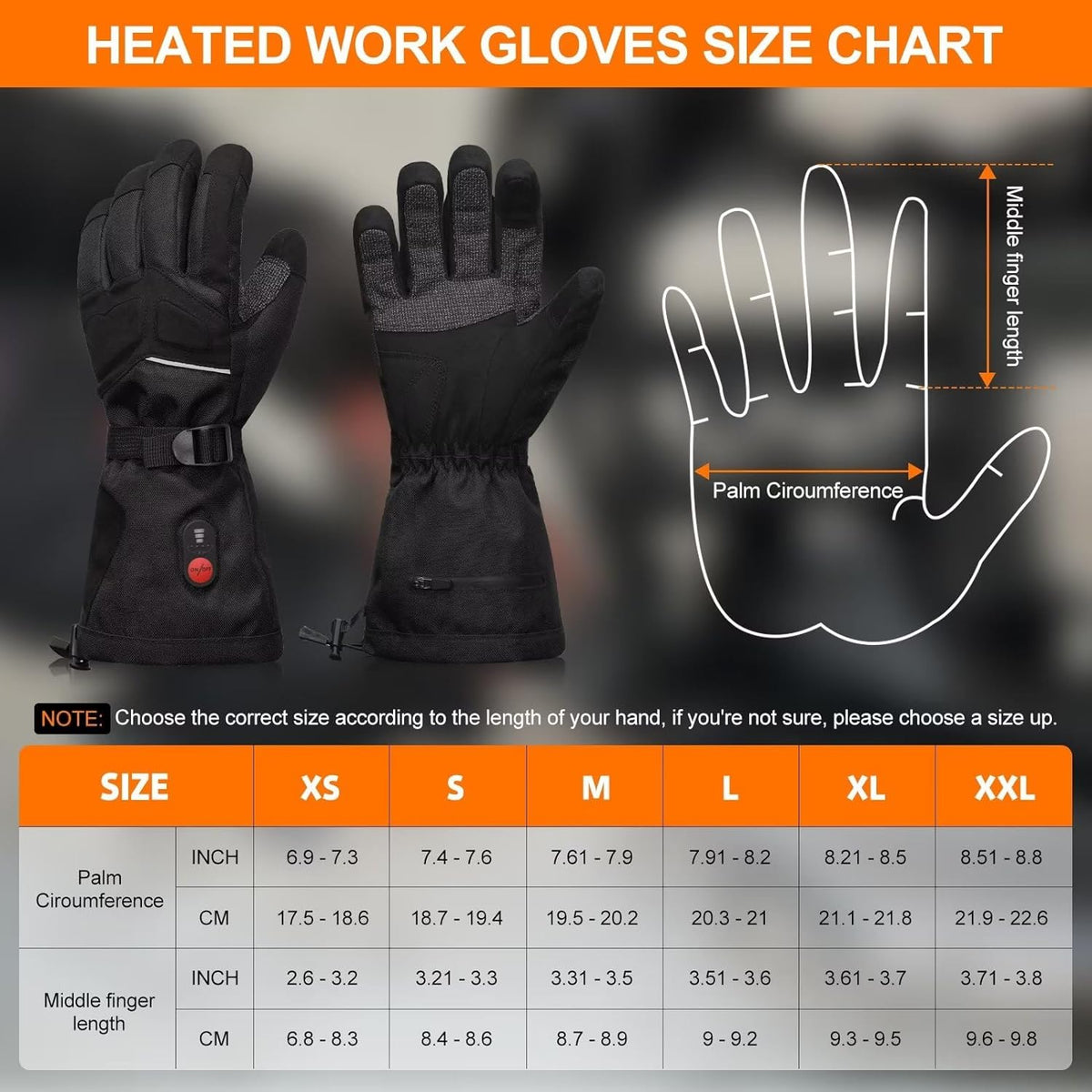 Rechargeable Heated Work Gloves G529633