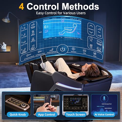 Black SL-Track Zero Gravity Full Body Massage Chair O66398