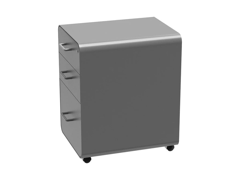 3-Drawer File Cabinet Gray Lockable O5232