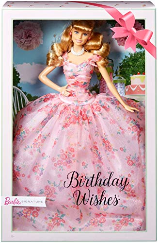 11.5-inch Blonde Hair Doll with Floral Gown and Doll Stand A996
