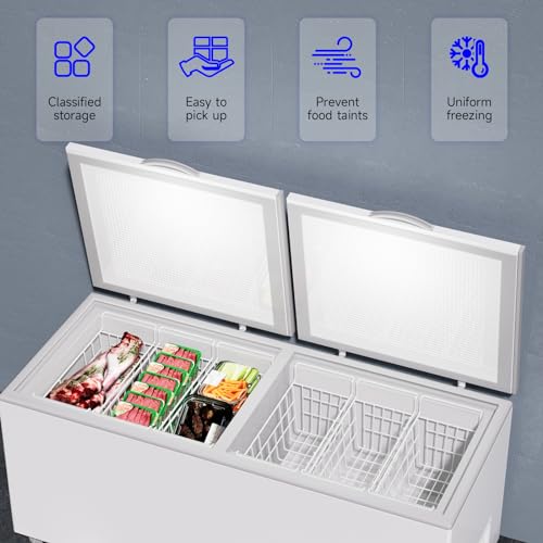 2 Pack 17.5 Inch Freezer Storage Bins with Handles C50534