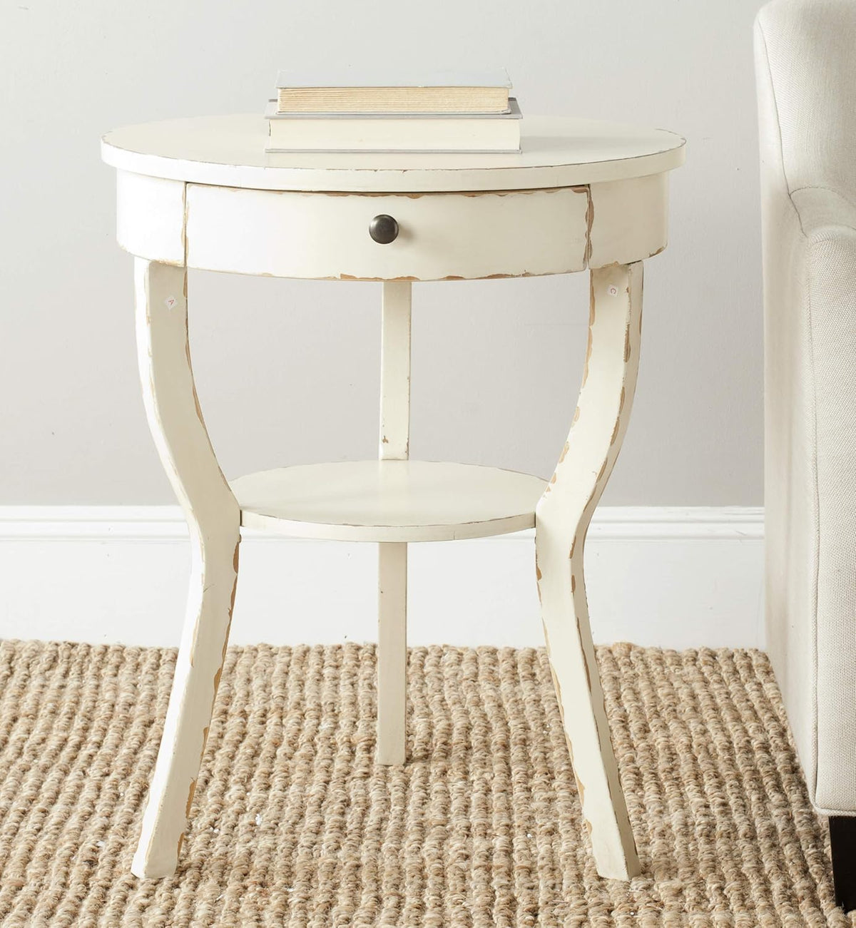 French Grey End Table R944