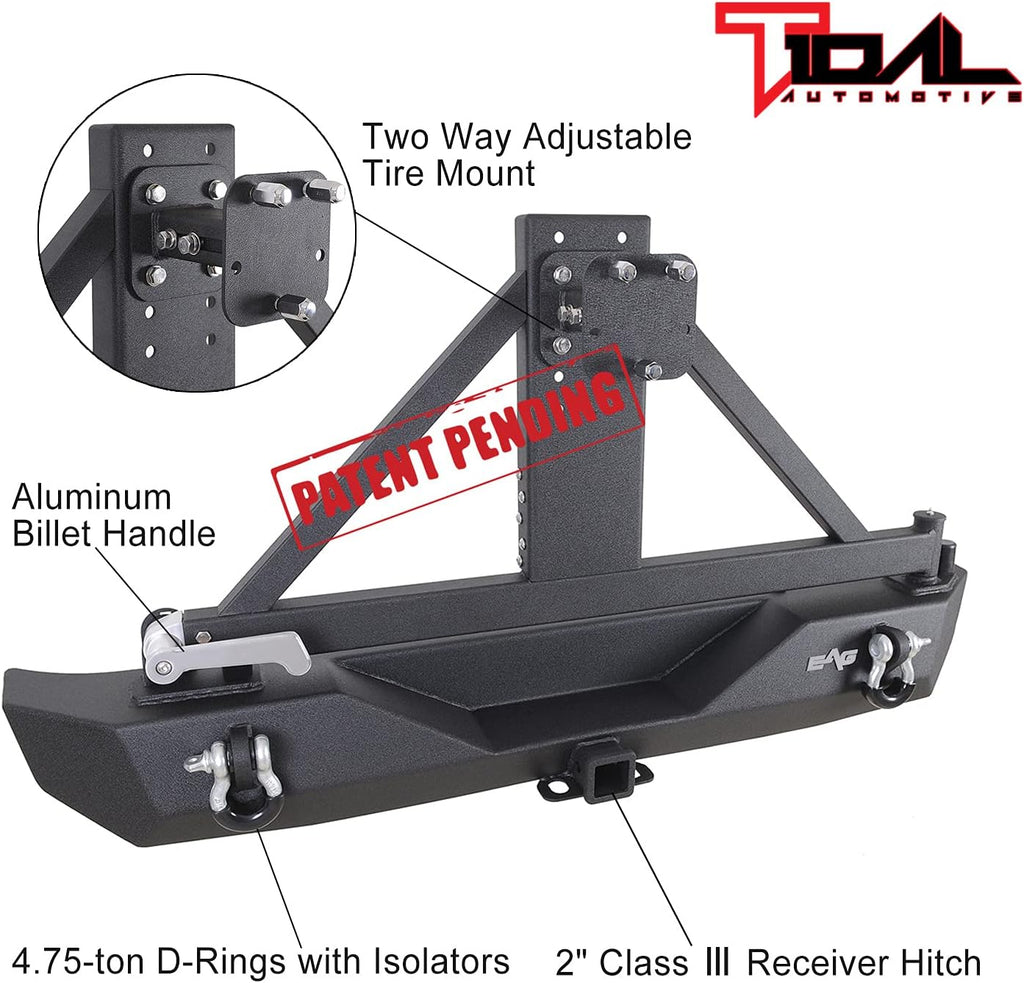 Front and Rear Bumper with Tire Carrier H100