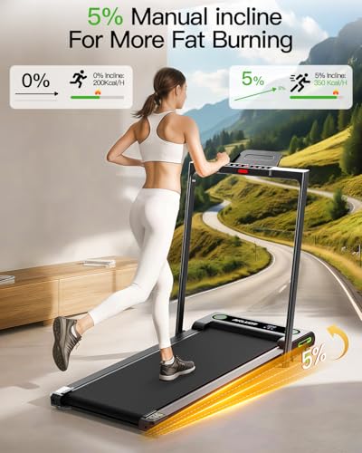 2.5 HP Under Desk Treadmill with Remote Control and LED Display L72621