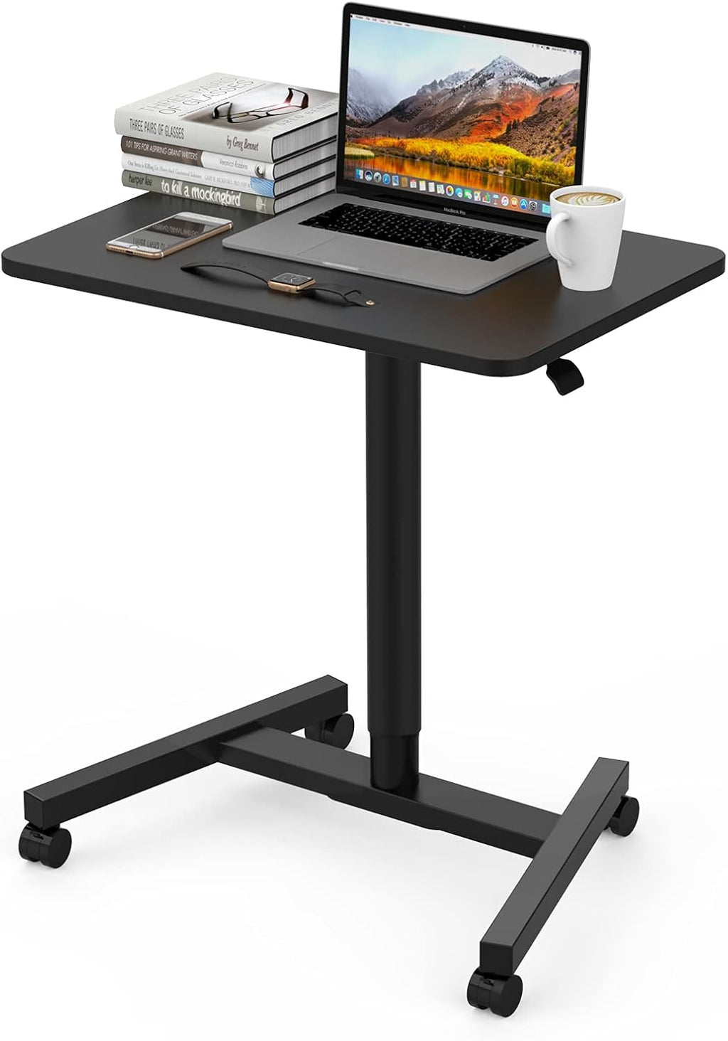Adjustable Rolling Laptop Desk Cart C700188