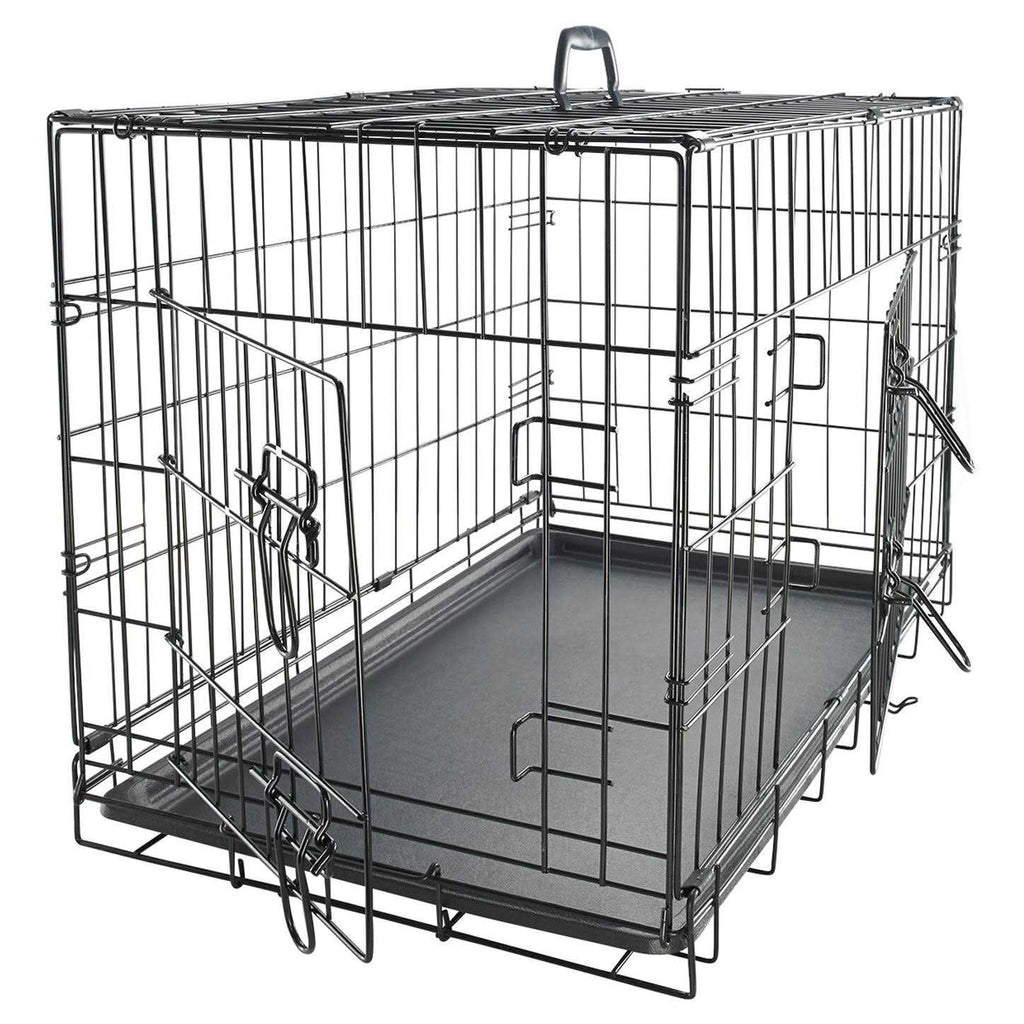 Double-Door Folding Wire Dog Crate J799