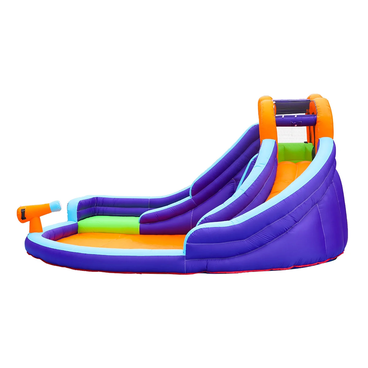 Double Slide Inflatable Water Park with Climbing Wall & Water Cannon N2915