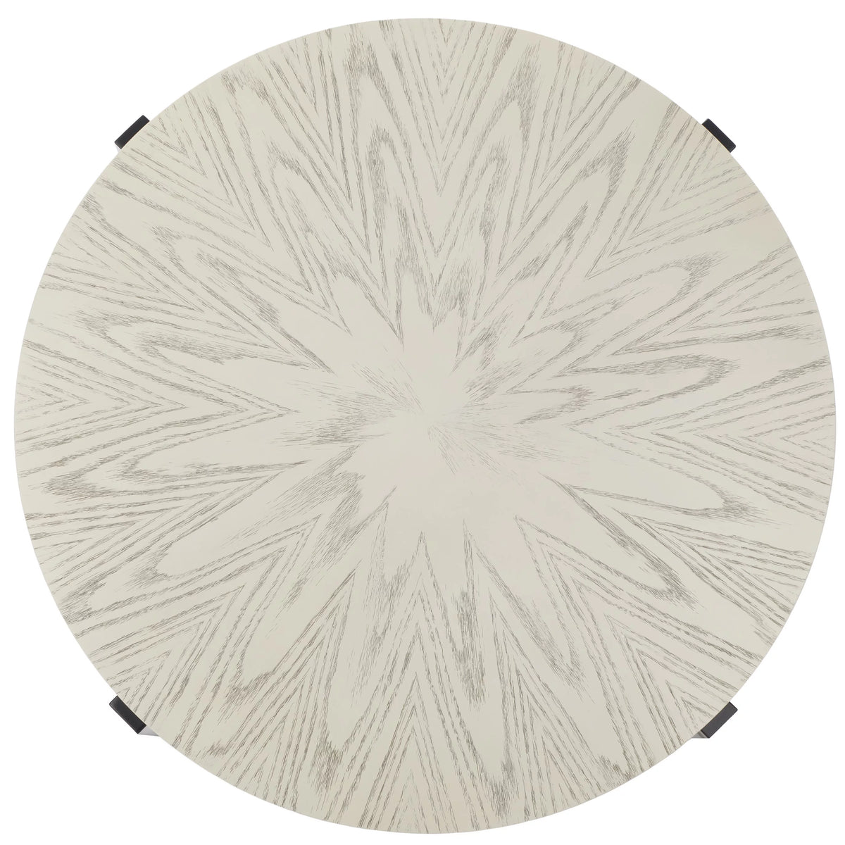 Round Coffee Table, White Wash Top/Black Legs P351