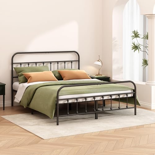 Full Heavy Duty Steel Slat Metal Bed Frame E36393