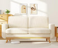 Beige Corduroy Loveseat Sofa M2979