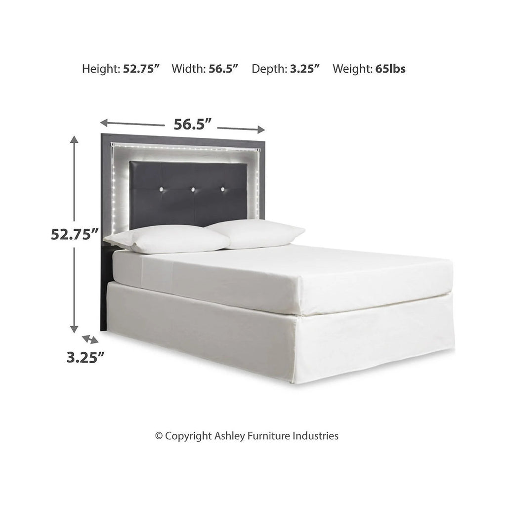 Full Upholstered Panel Headboard Gray D514959