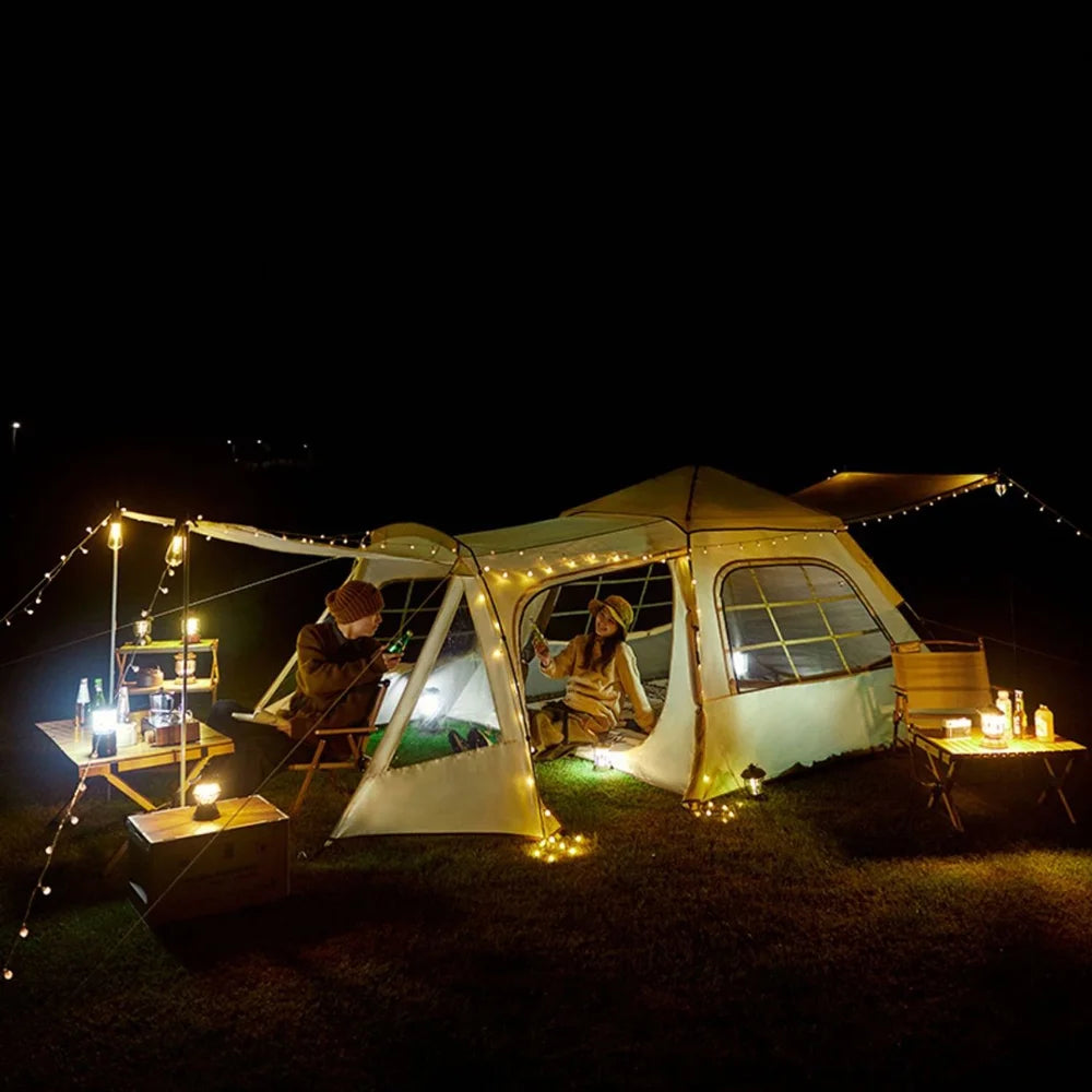 Beige Travel Camping Tent, Oxford Cloth Q707167