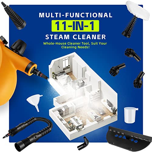 Handheld Pressurized Multi-Surface Steam Cleaner with 11pcs Accessories V435840