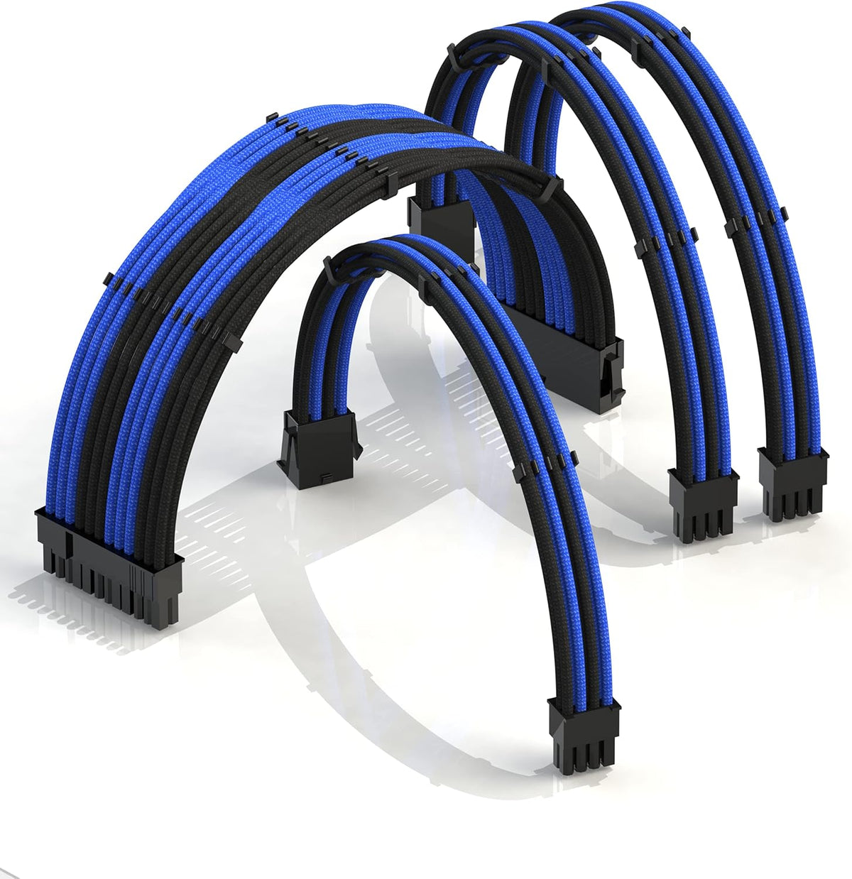 Blueblack 30cm Braided PSU Cable Extension Kit O392