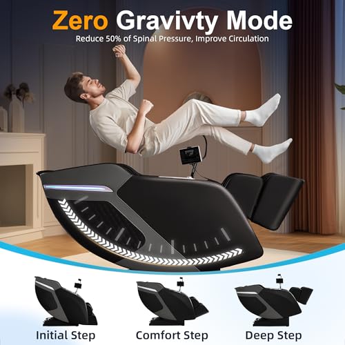 Black SL-Track Zero Gravity Full Body Massage Chair O66398