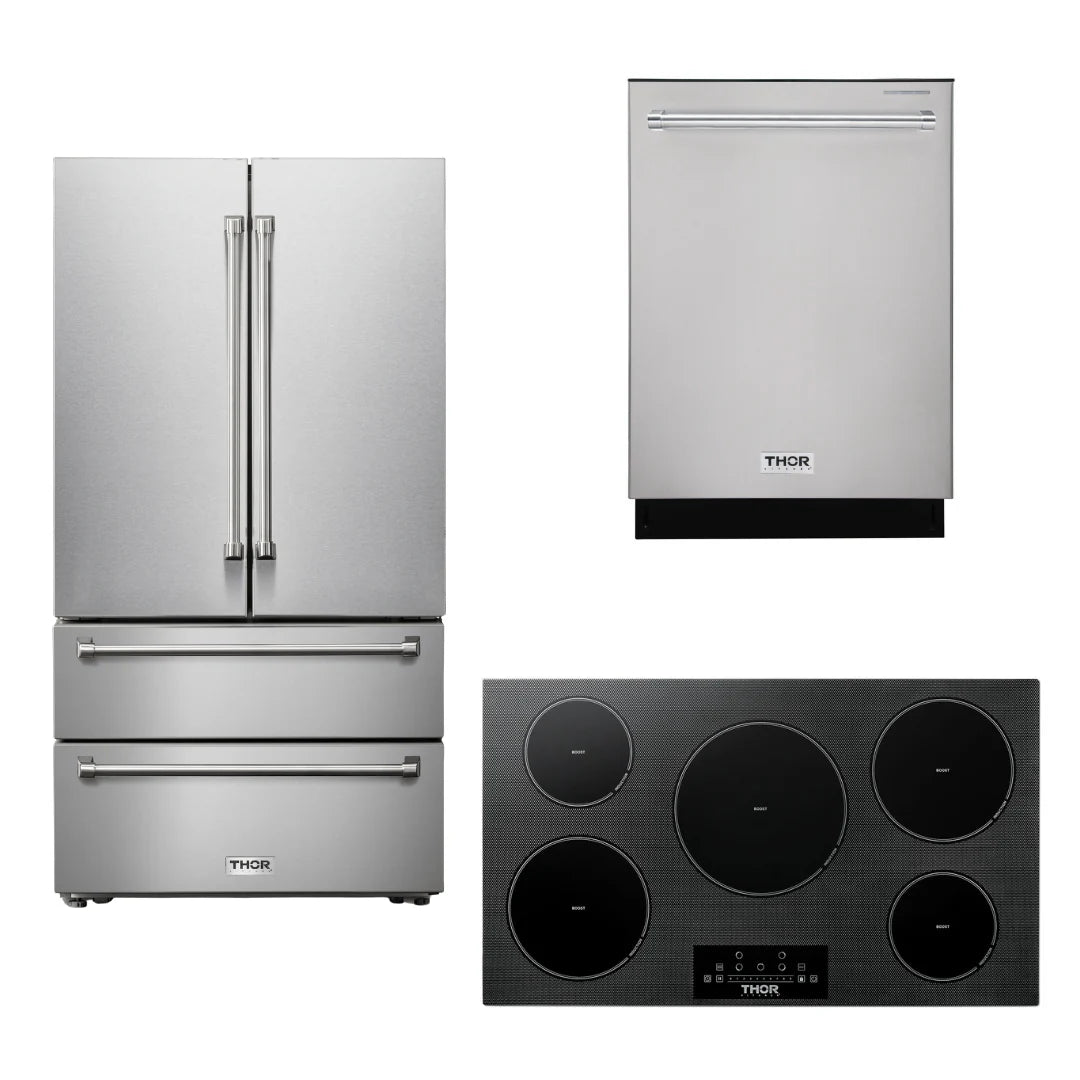 36 Induction Cooktop, Refrigerator, Dishwasher Z526