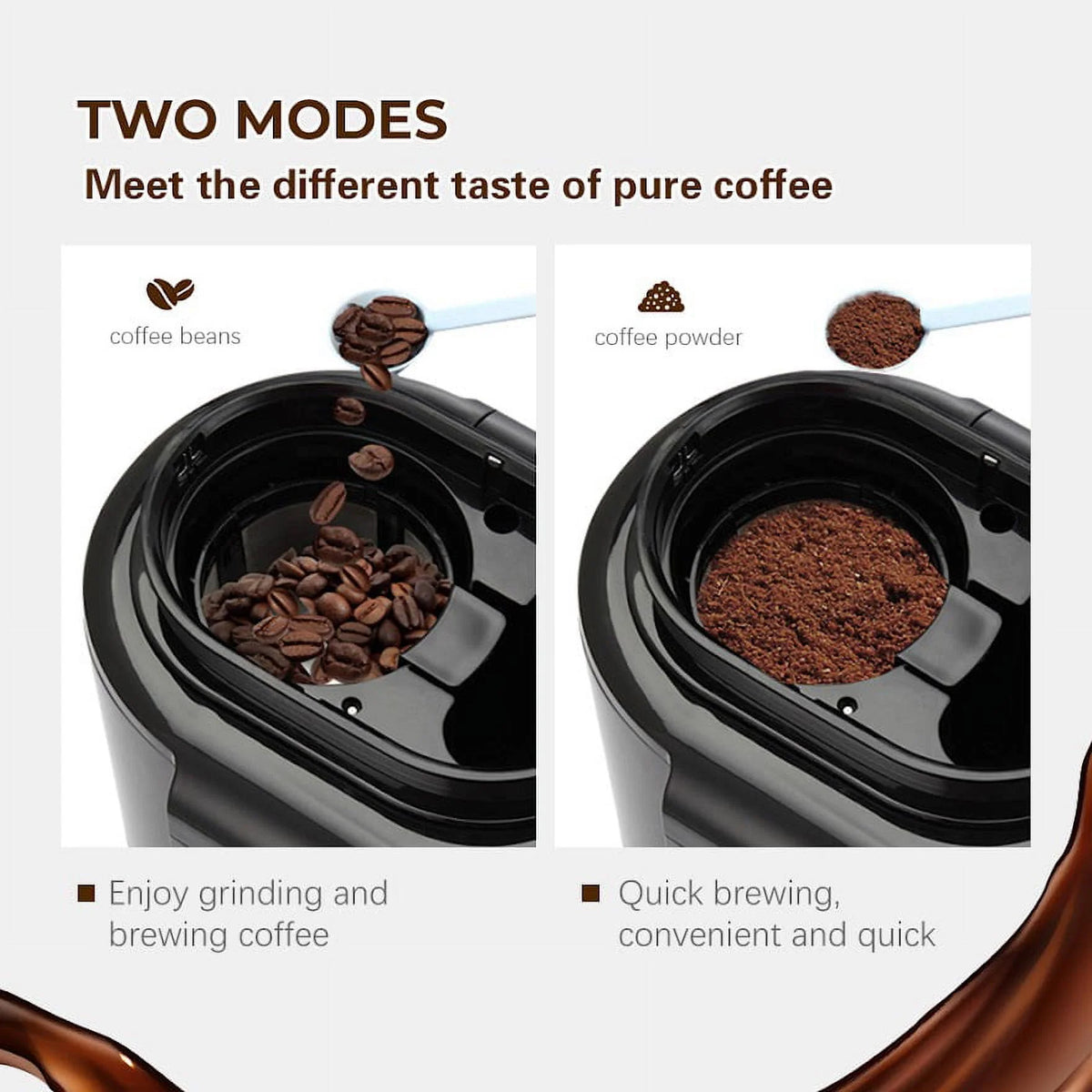 Automatic Coffee Machine with Grinding Function, Programmable Timer, 0.6L X982959