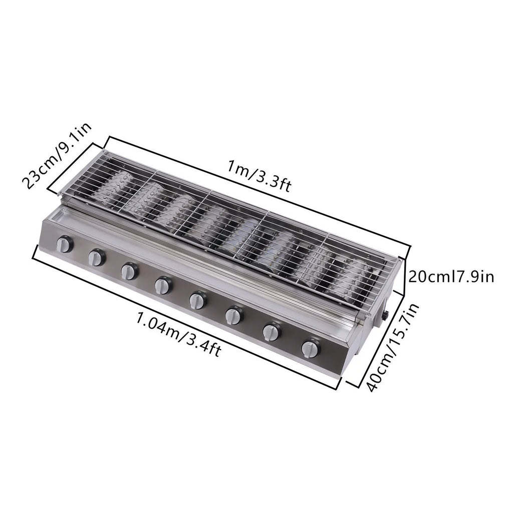 8 Burner Smokeless BBQ Grill J262793
