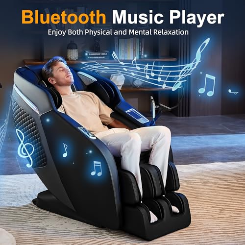 Black SL-Track Zero Gravity Full Body Massage Chair O66398