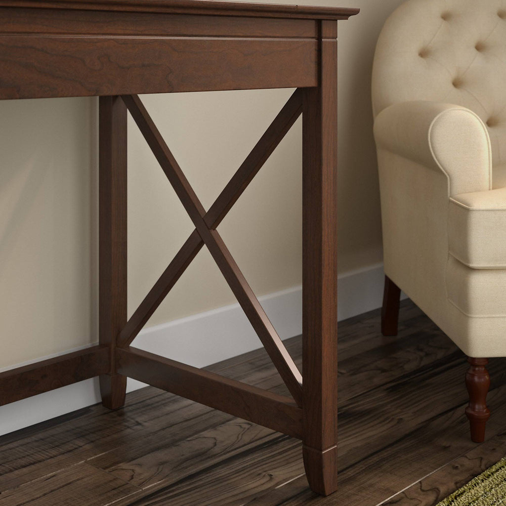 Linen White Oak L Shaped Desk with Hutch and 2 Drawer Mobile File Cabinet D608