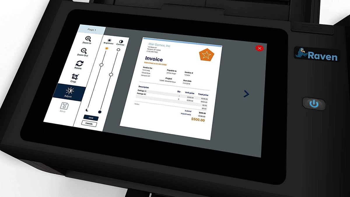 Raven Pro Document Scanner with Touchscreen, Color Duplex Feeder, Wireless, Wifi, Ethernet, USB V773239