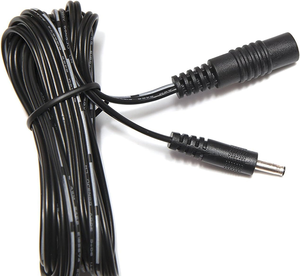 2.1mm x 5.5mm DC Plug Extension Cable, 15 Feet, Pack of 2 B461