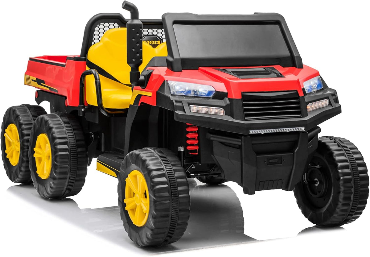 12V 2 Seater Kids Ride On Car with Remote Control 4WD Ride On Truck with Working Dump Bed Battery Powered 6 Wheels Ride On Toys Car, Bluetooth, Music Play, Green B673505