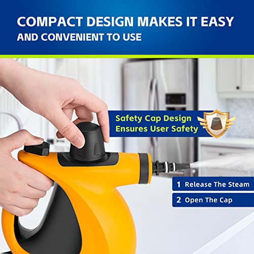 Handheld Pressurized Multi-Surface Steam Cleaner with 11pcs Accessories V435840
