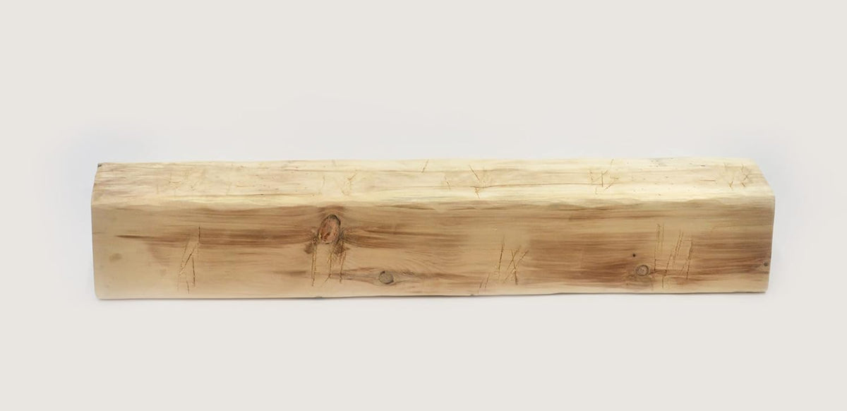 Rustic Natural Unfinished Solid Wood Barn Beam Mantel W340025