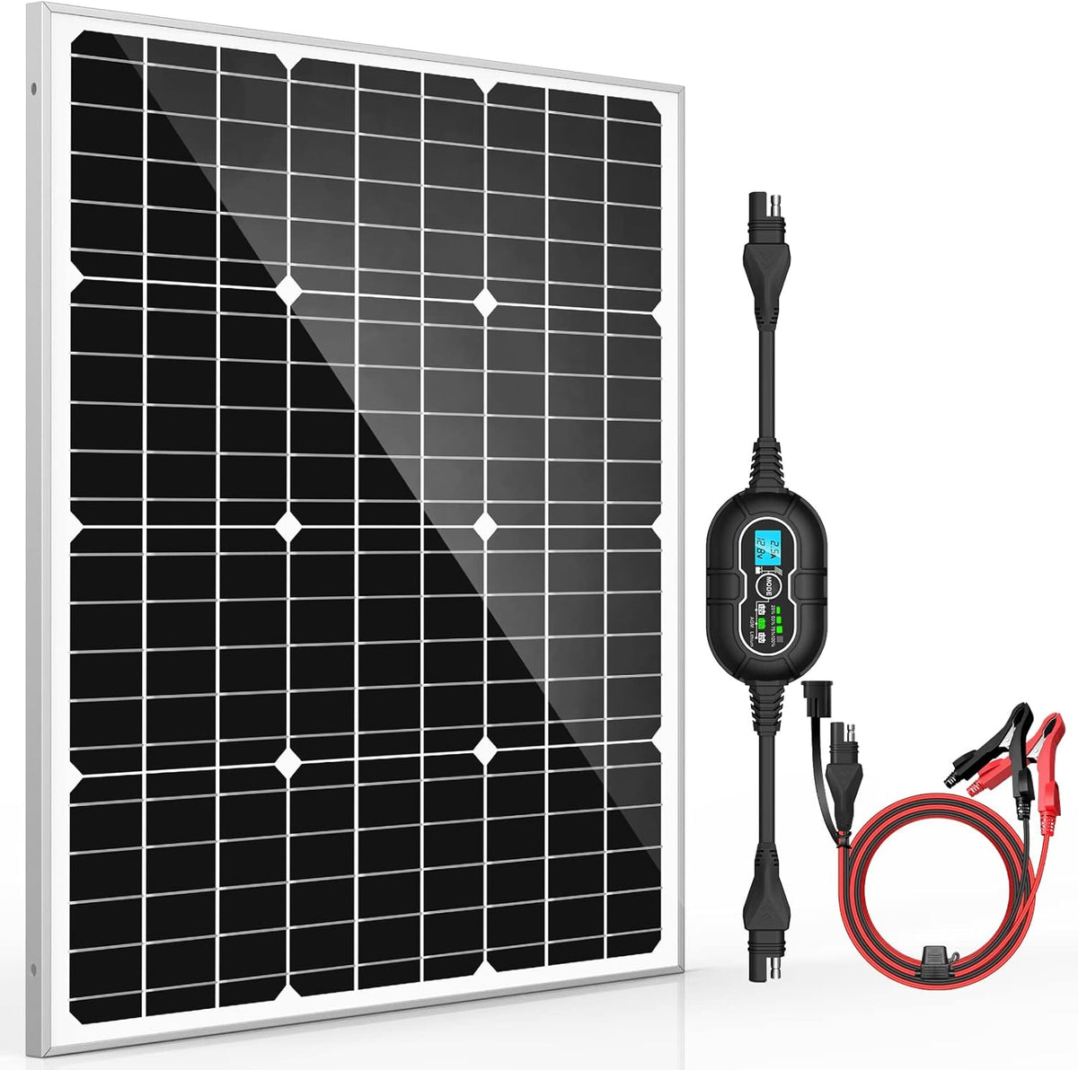 50W 12V Solar Panel Kit with 10A MPPT Charge Controller Z295204