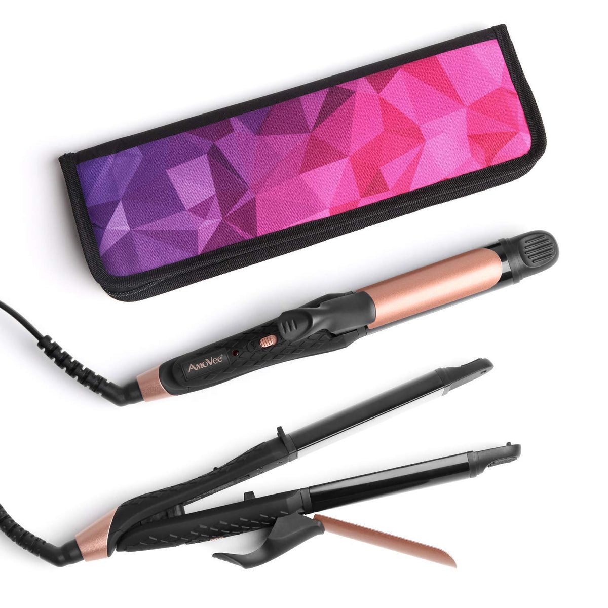 2 in 1 Mini Flat Iron Curling Iron Hair Straightener M96975