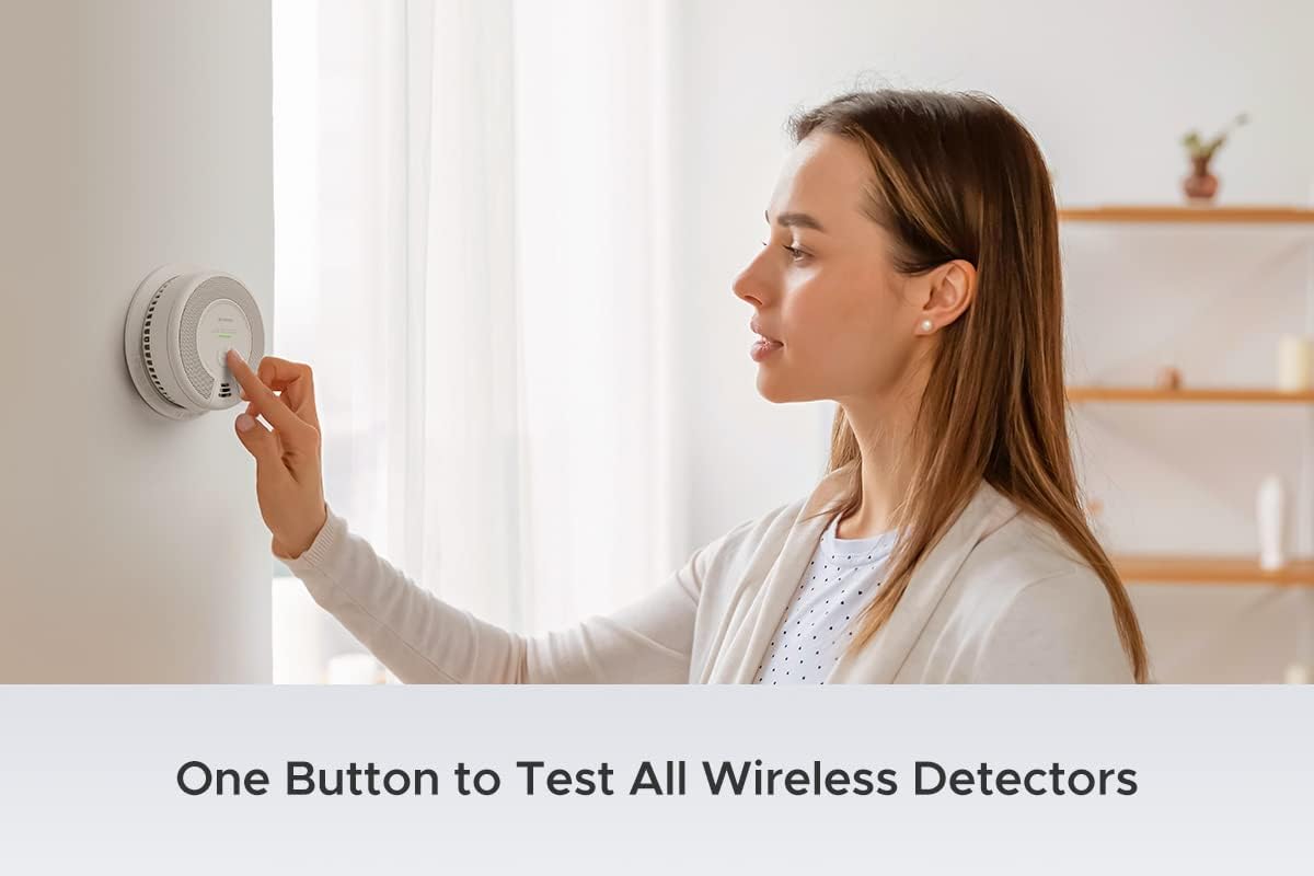 Wireless Interconnected Combination Smoke and Carbon Monoxide Detector, 10-Year Battery, Pack of 6 P83808