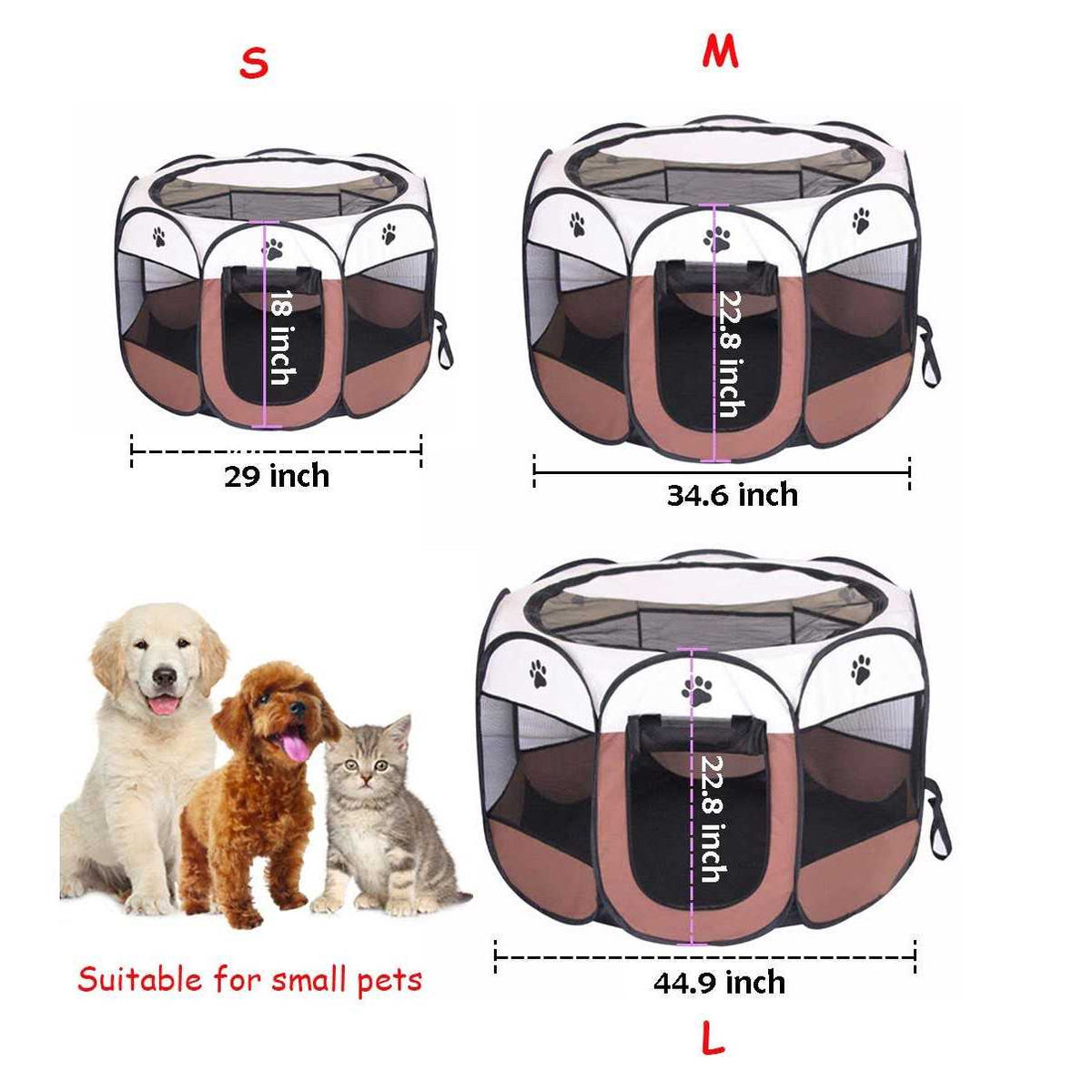 Portable Pet Playpen Foldable Dog Kennel D5605