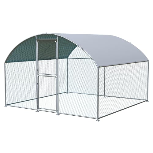 Large Chicken Coop for 30 Chickens with Waterproof UV Resistance Cover and Double Lockable Doors U96080