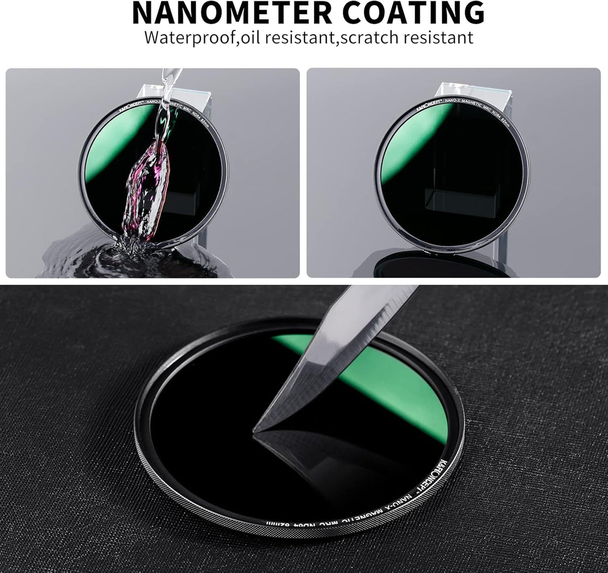 55mm Magnetic ND64 Lens Filter 6-Stop Fixed Neutral Density Filter Pack of 2 N56921