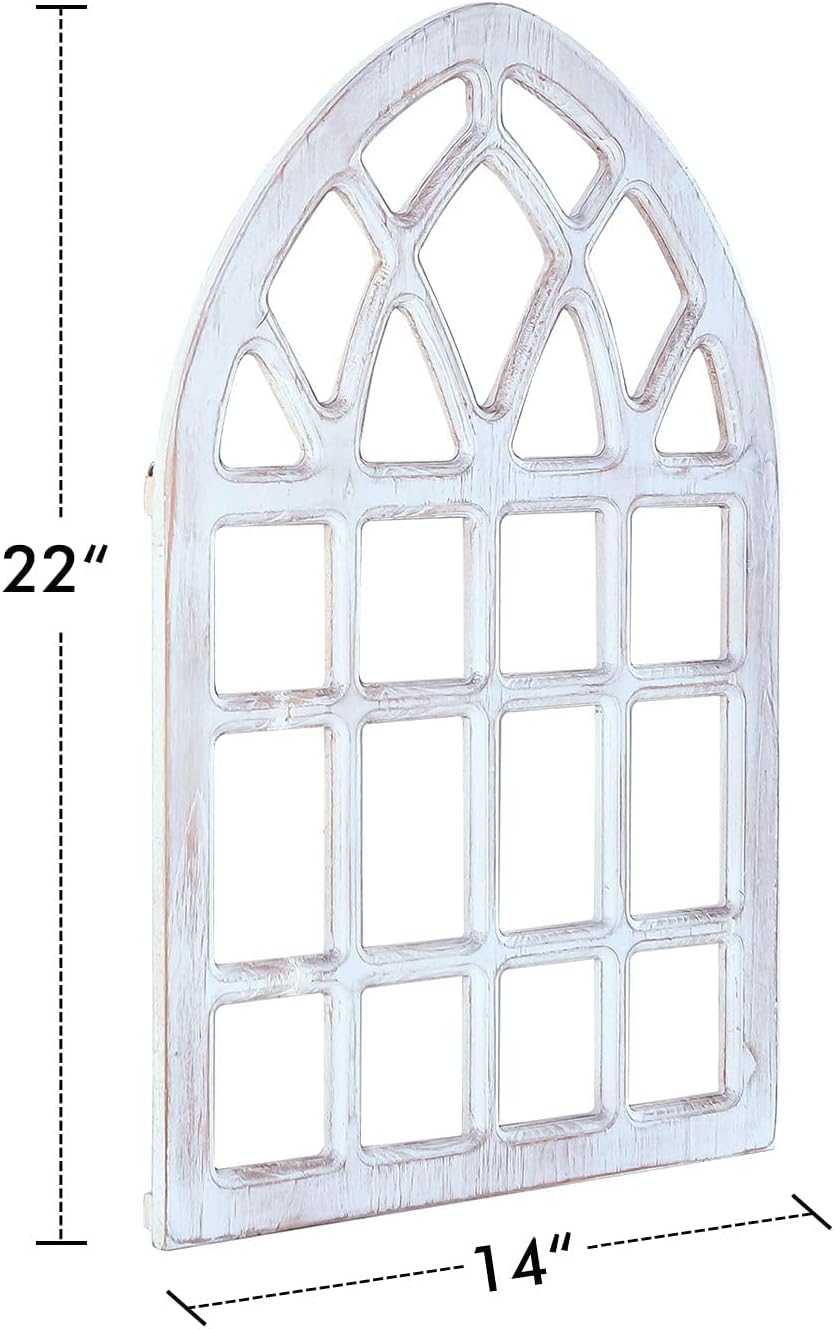 White Arch Wooden Wall Decoration Pack of 2 F82957