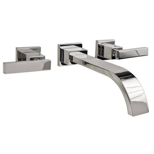 Satin Brass Wall Mount Bathroom Faucet F8612
