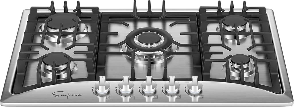 30" Stainless Steel Gas Stove Cooktop with 5 Burners R51221